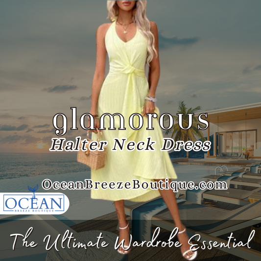 GLAMOROUS HALTER NECK DRESS!